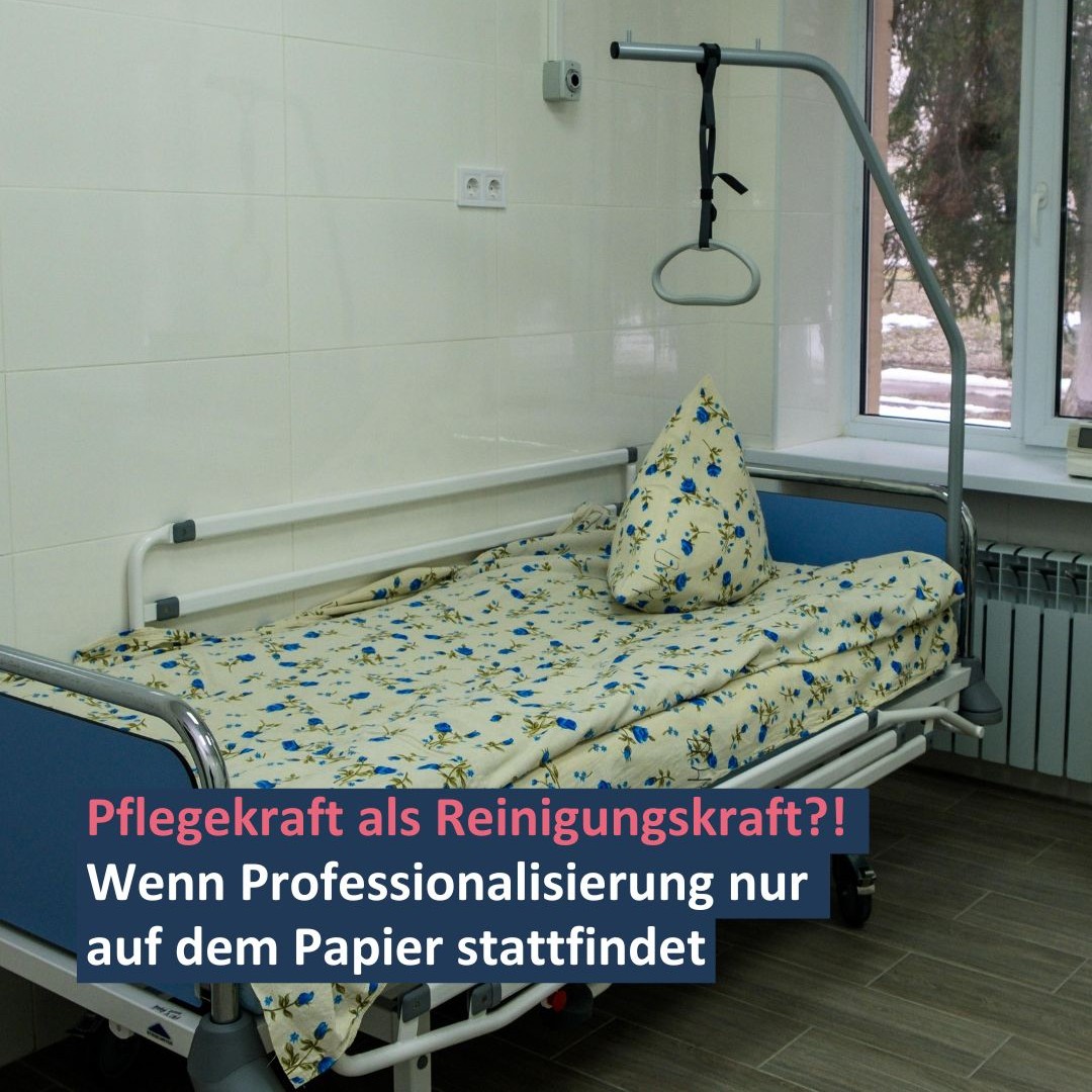 Das Bild zeigt ein Bett in einem Krankenhaus, symbolisch für: Reiners Kolumne Wenn Professionalisierung nur auf dem Papier stattfindet